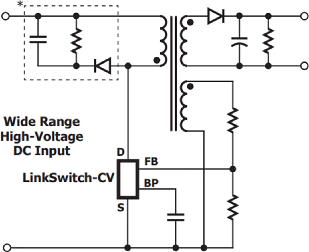 Application Circuit Diagram - Power Integrations LinkSwitch-CV Family