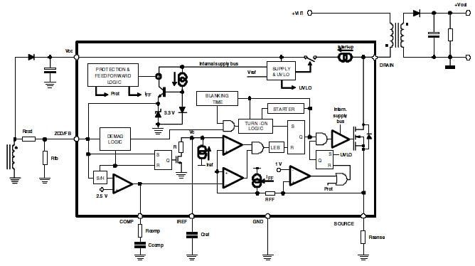 Block Diagram - STMicroelectronics ALTAIR04-900 All-Primary-Sensing Switchers