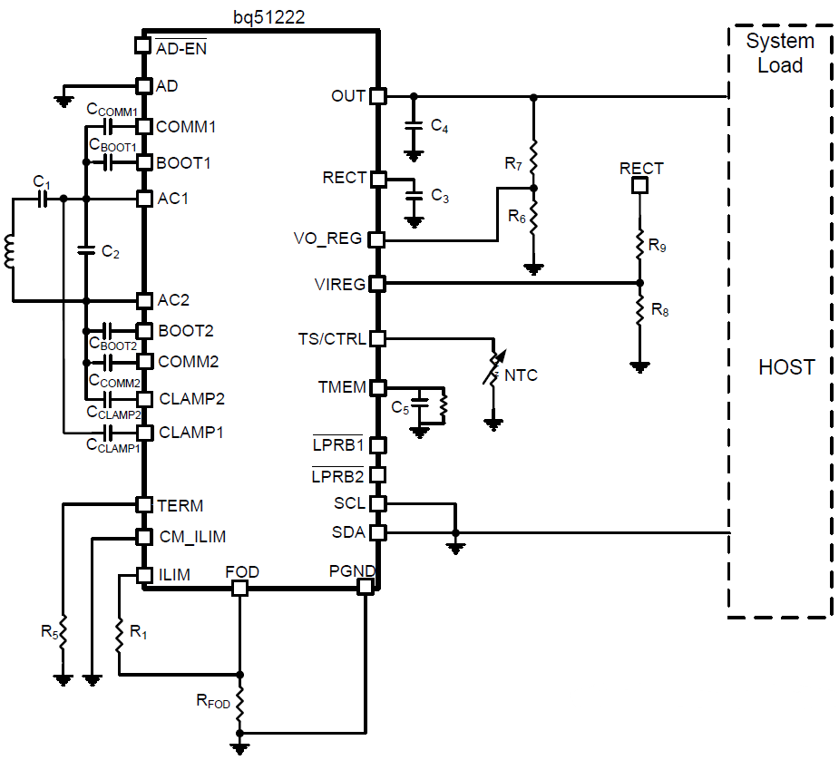 Schematic - Texas Instruments bq51222 Single-Chip Wireless Power Receiver