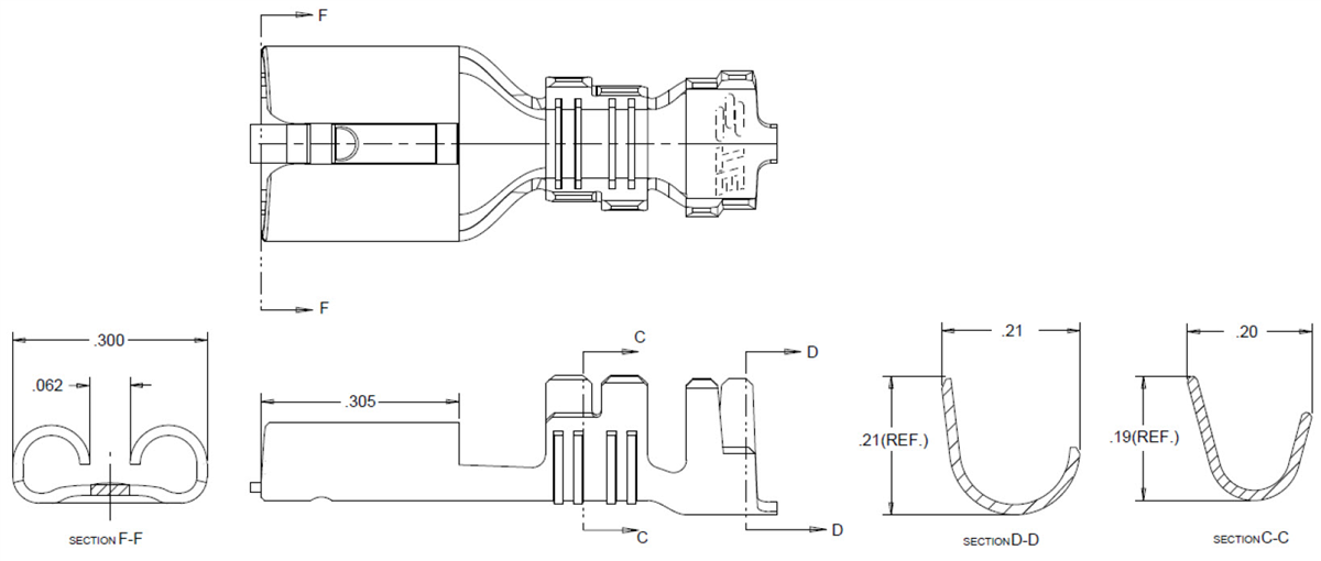 Chart - TE Connectivity Low Insertion Force (LIF) 250 FASTON
