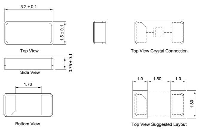 TXC AH SMD kHz Crystals