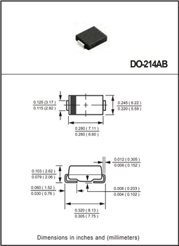 Mechanical Drawing - Rectron FMx Schottky Rectifiers