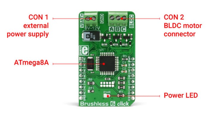 Block Diagram - Mikroe MIKROE-2847 Brushless 6 click