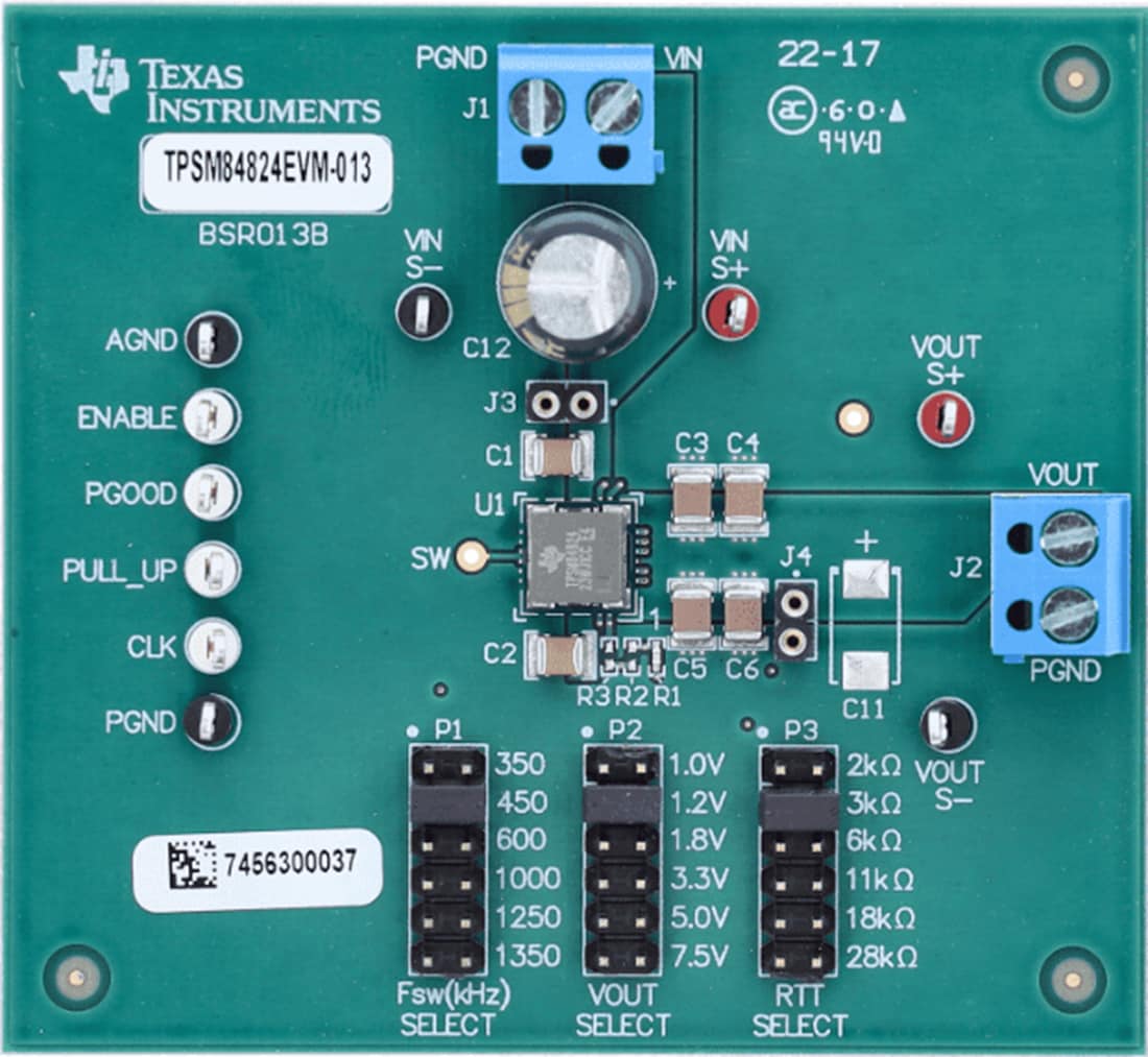 Mechanical Drawing - Texas Instruments TPSM84x24EVM-013 Power Module Evaluation Boards