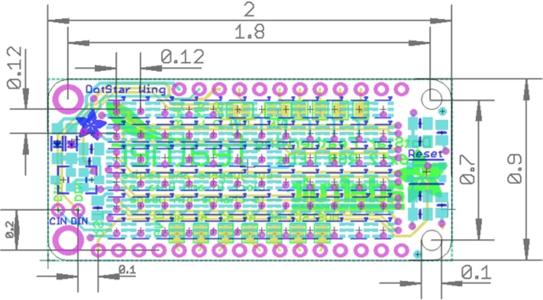 Adafruit DotStar FeatherWing Board