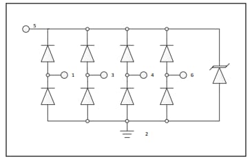 Application Circuit Diagram - Semtech RClamp®0504FB Low Capacitance RClamp