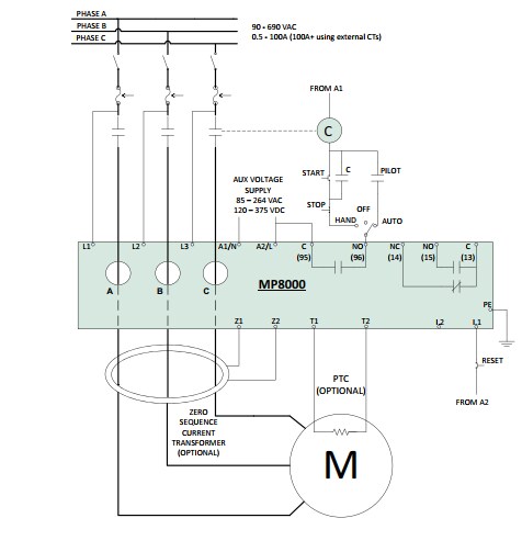 Application Circuit Diagram - Littelfuse MP8000 BLUETOOTH®-Enabled Relay