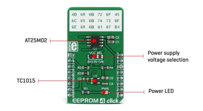Block Diagram - Mikroe MIKROE-2536 EEPROM 4 Click