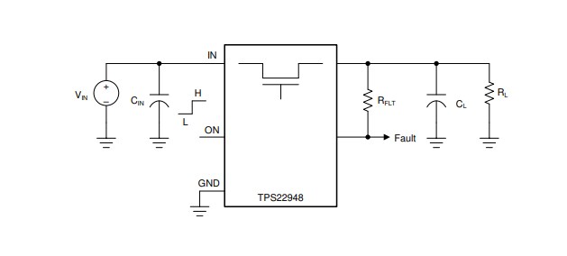 Schematic - Texas Instruments TPS22948 Load Switches