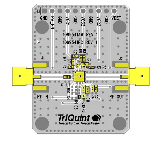 Chart - Qorvo QPA9501PCB401 Evaluation Board