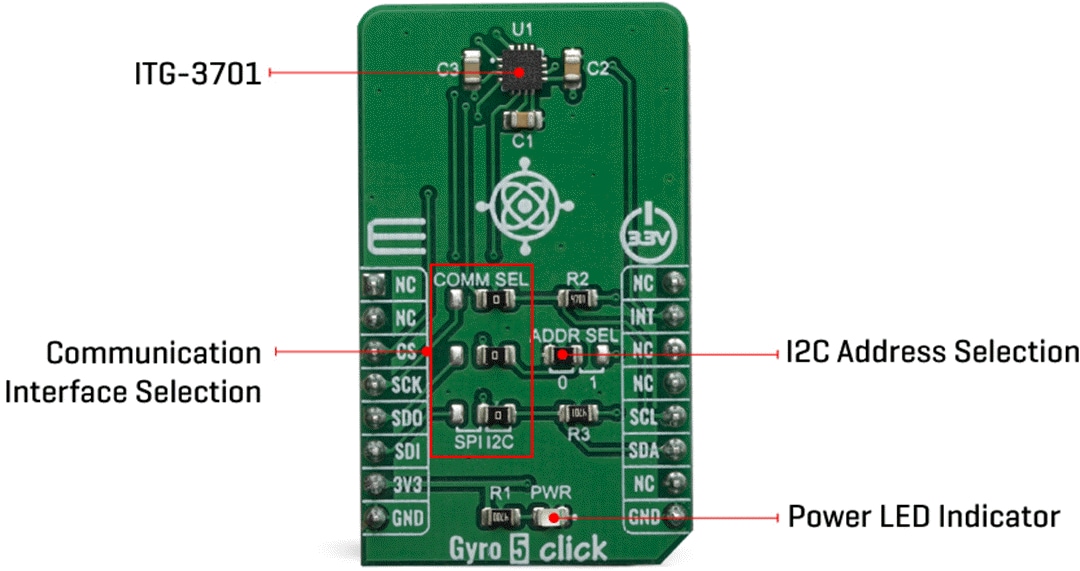 Mikroe MIKROE-3669 Gyro 5 Click