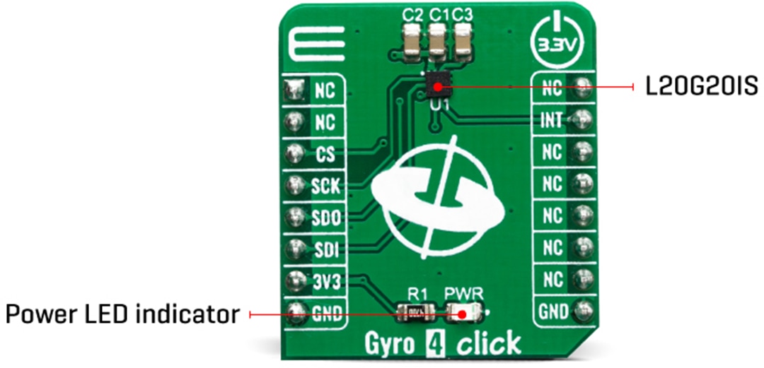 Mikroe MIKROE-3661 Gyro 4 Click