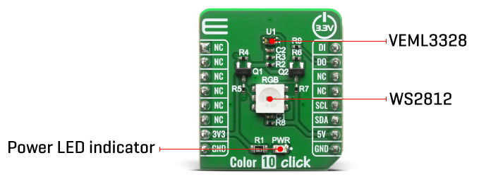 Block Diagram - Mikroe Color 10 Click