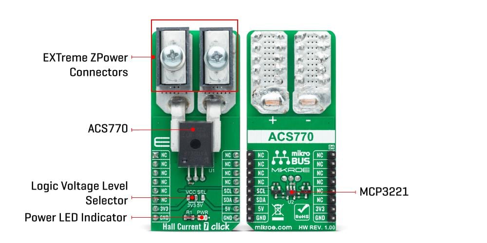 Block Diagram - Mikroe Hall Current 7 Click