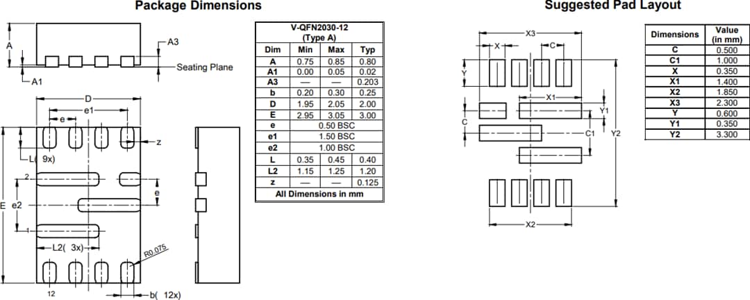 Mechanical Drawing - Diodes Incorporated AP62600 Synchronous Buck Converter