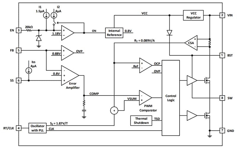 Block Diagram - Diodes Incorporated AP64352Q Switching Voltage Regulator