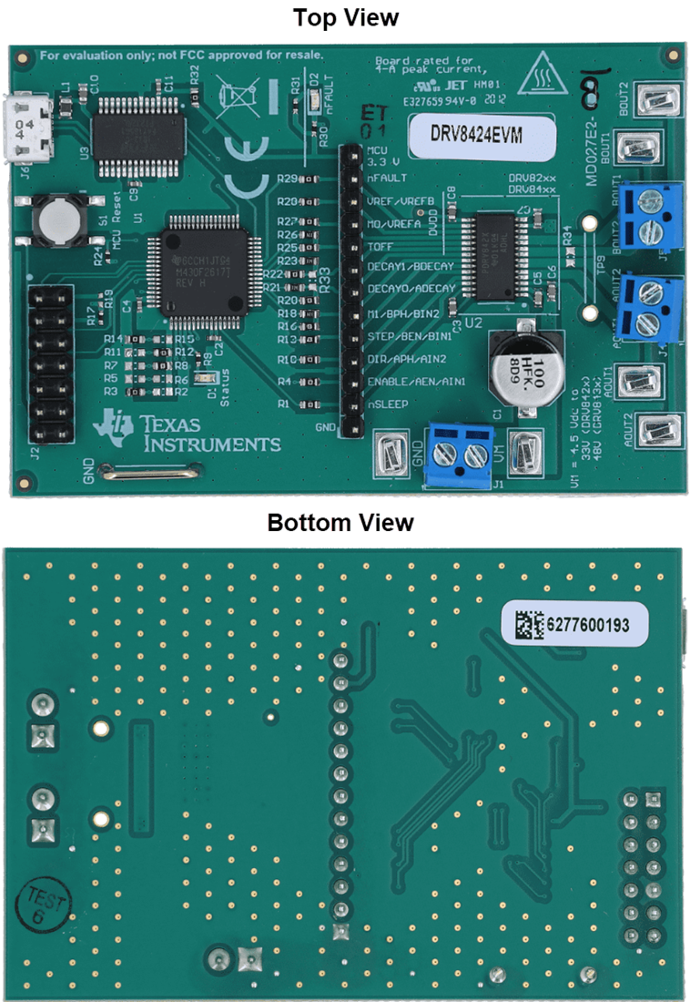 Mechanical Drawing - Texas Instruments DRV8424EVM Driver Evaluation Module (EVM)