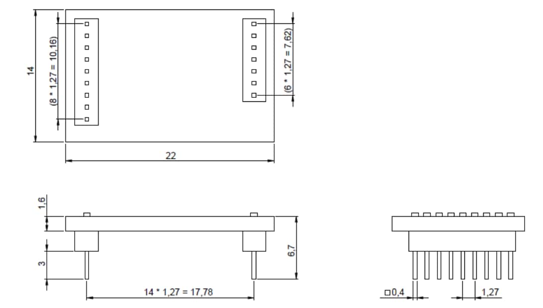 Mechanical Drawing - Bosch BMM150 Shuttle Board 3.0