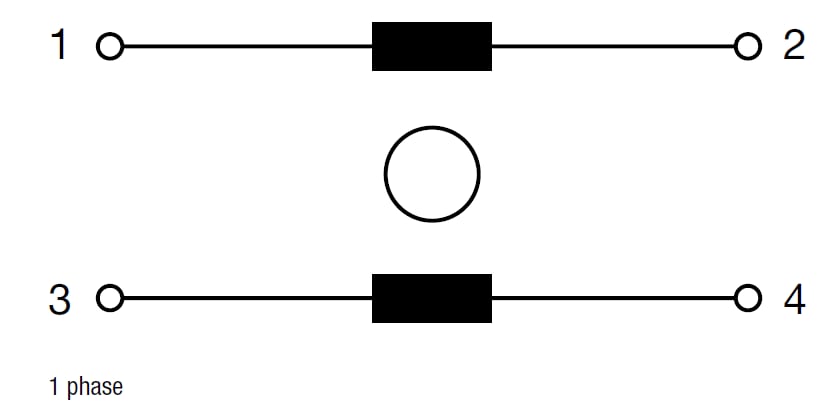 Application Circuit Diagram - Schurter DKIV-1 1-Phase Compensated High-Current Chokes