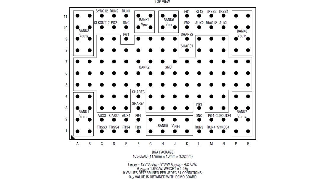 Mechanical Drawing - Analog Devices Inc. LTM8060 Silent Switcher® μModule® Regulator