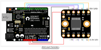 Schematic - DFRobot Fermion: 4-Bit & 8-Bit Level Translators