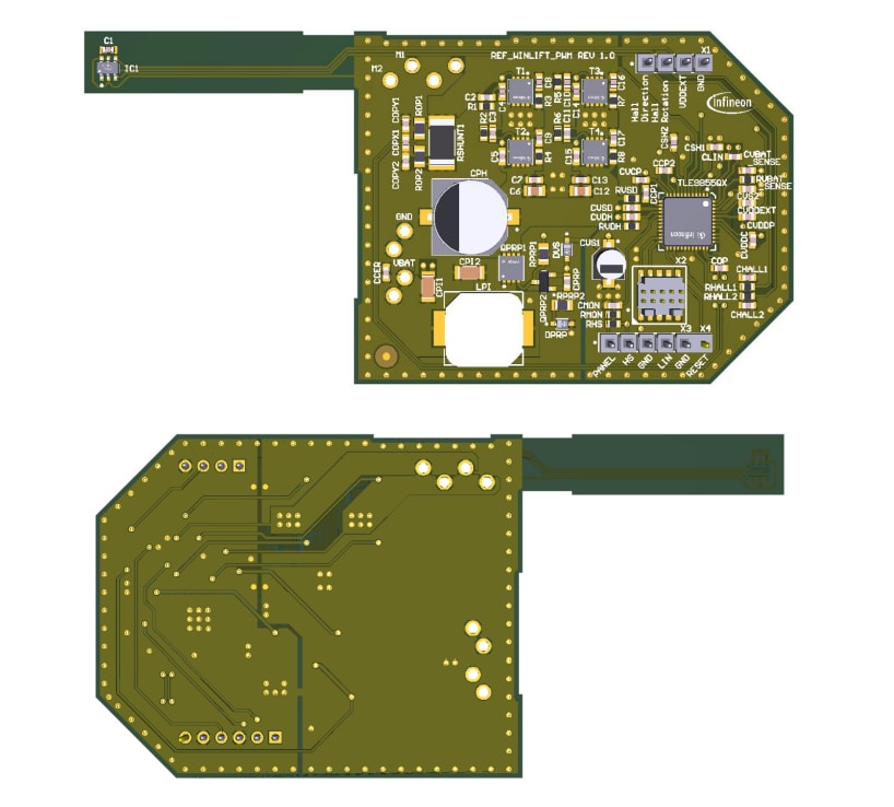 Location Circuit - Infineon Technologies REF_WINLIFT_TLE9855 Reference Design