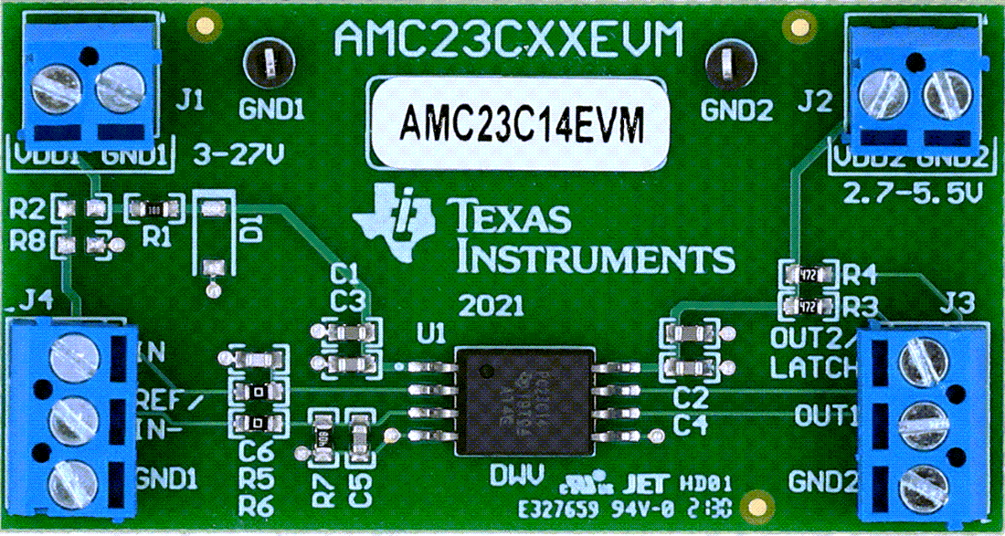 Mechanical Drawing - Texas Instruments AMC23CxxEVM Comparator Evaluation Modules