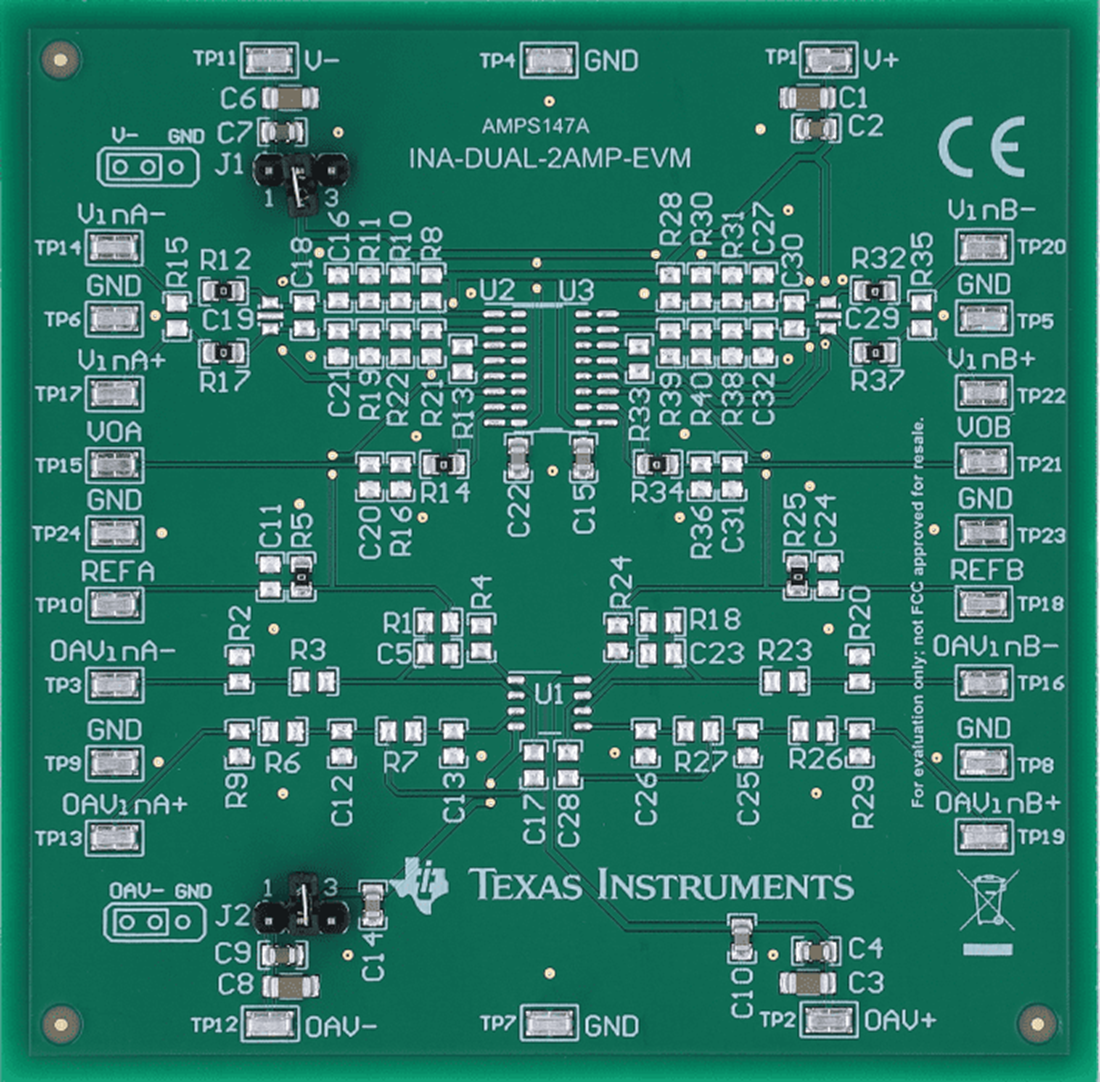 Mechanical Drawing - Texas Instruments INA-DUAL-2AMP-EVM INA Evaluation Module (EVM)