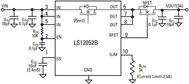Littelfuse LS12052BD33 eFuse with Overvoltage Protection