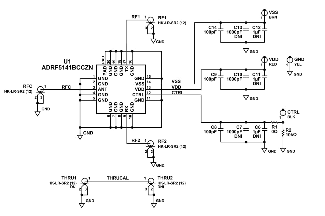 Analog Devices Inc. ADRF5141 Evaluation Board