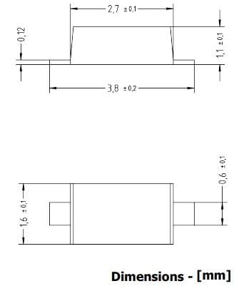 Mechanical Drawing - Diotec Semiconductor MMSZ52x SMD Planar Zener Diodes