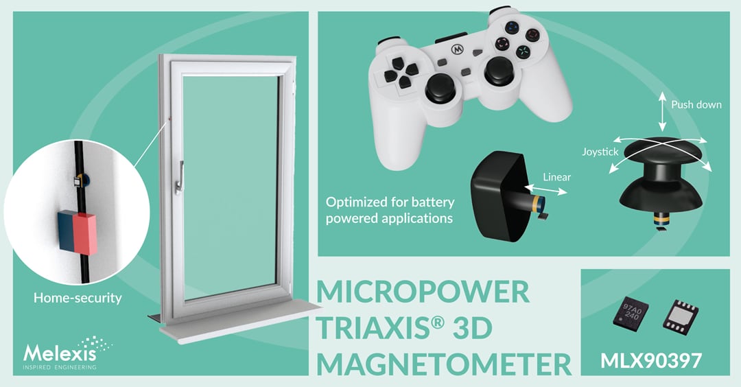 Infographic - Melexis MLX90397 Micropower Triaxis® 3D Magnetometer