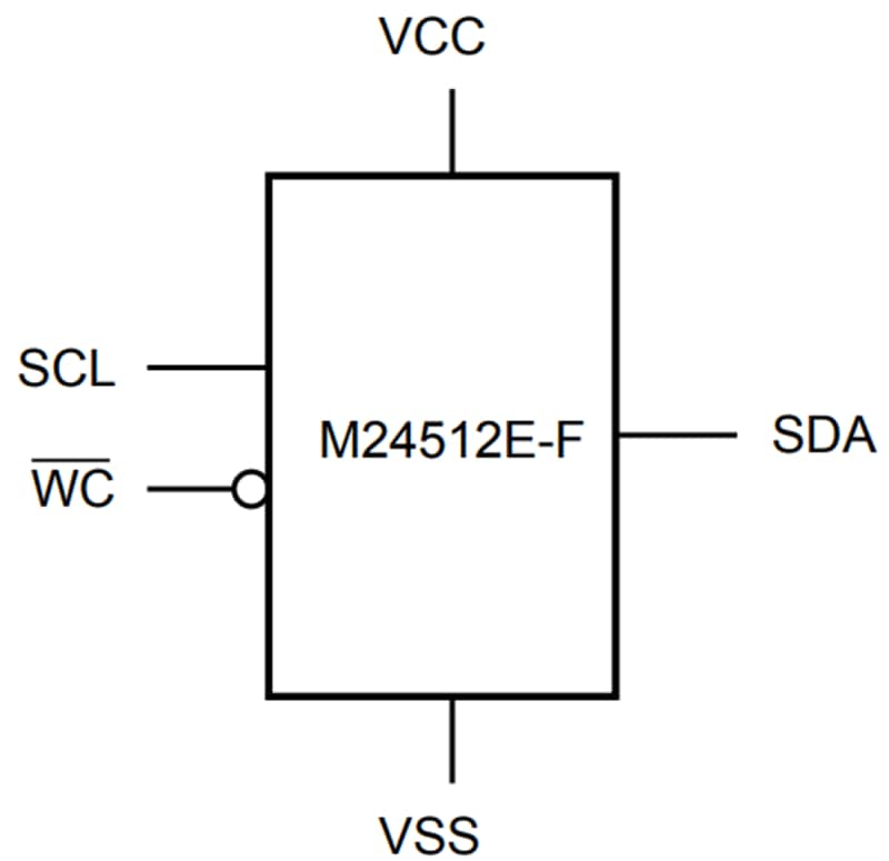 STMicroelectronics M24512E-F 512Kbit Serial I²C BUS EEPROM