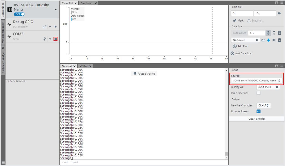 Microchip Technology Pressure Demo with AVR64DD32
