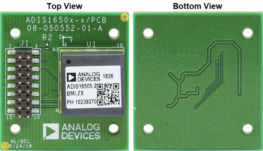 Mechanical Drawing - Analog Devices Inc. ADIS16500/PCBZ Breakout Board