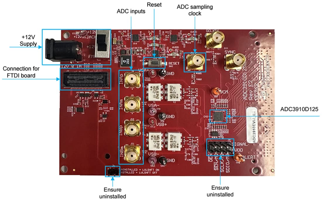 Mechanical Drawing - Texas Instruments ADC3910D125EVM ADC Evaluation Module (EVM)