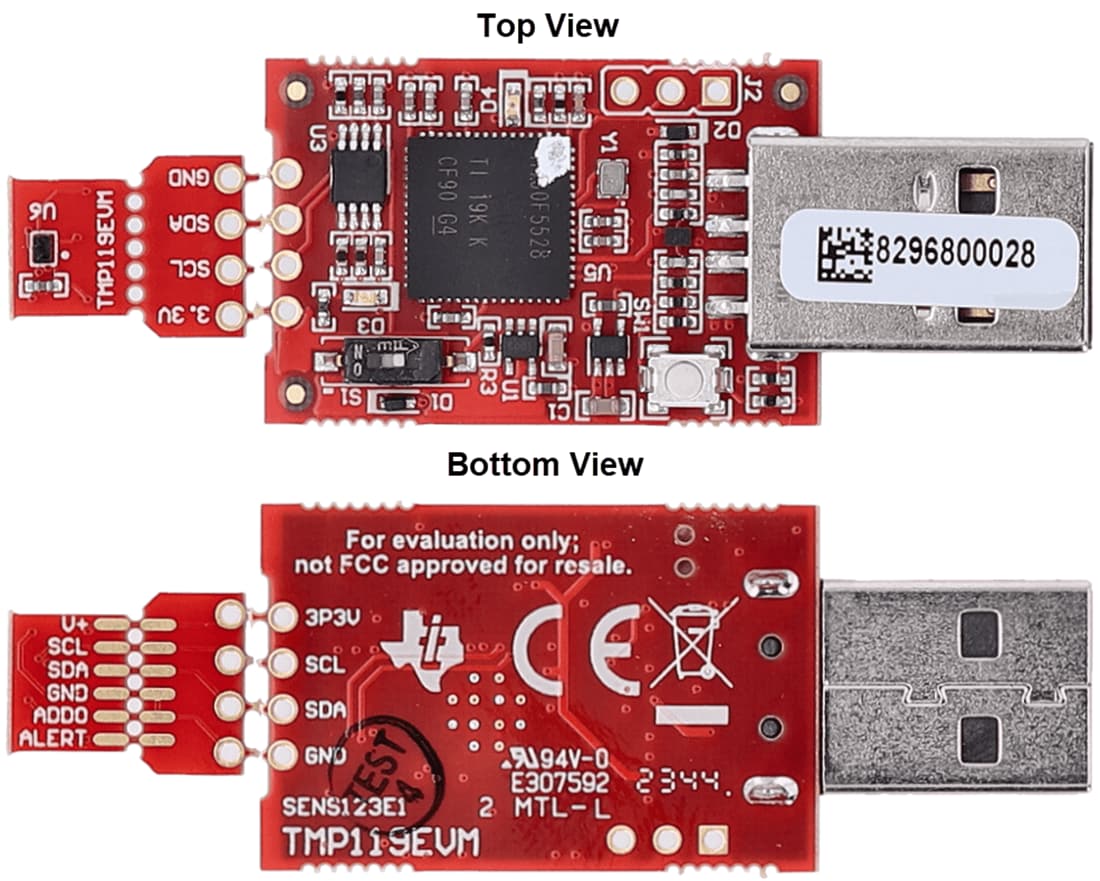 Mechanical Drawing - Texas Instruments TMP119EVM Sensor Evaluation Module (EVM)