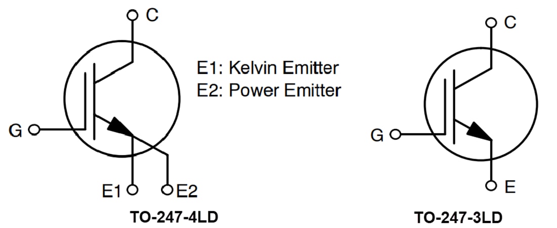 Schematic - onsemi AFGHxL25T Single N-Channel 1200V 25A IGBTs
