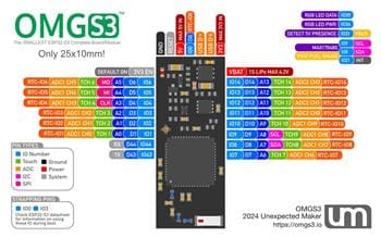 Unexpected Maker OMGS3 ESP32-S3 Microcontroller Module