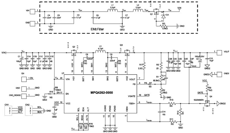 Monolithic Power Systems (MPS) EVQ4262 Evaluation Board