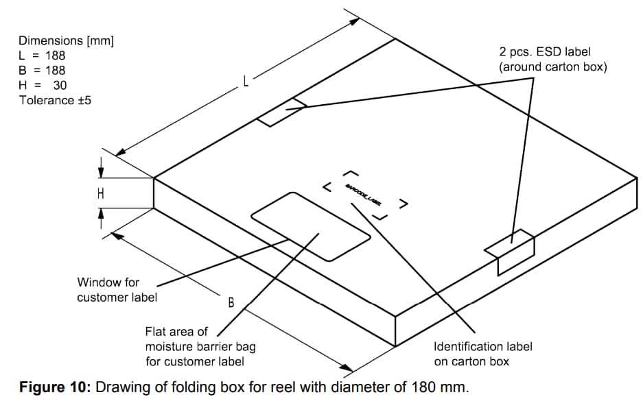 Mechanical Drawing - Qualcomm RF360 B7505 Micro-Acoustic Filter