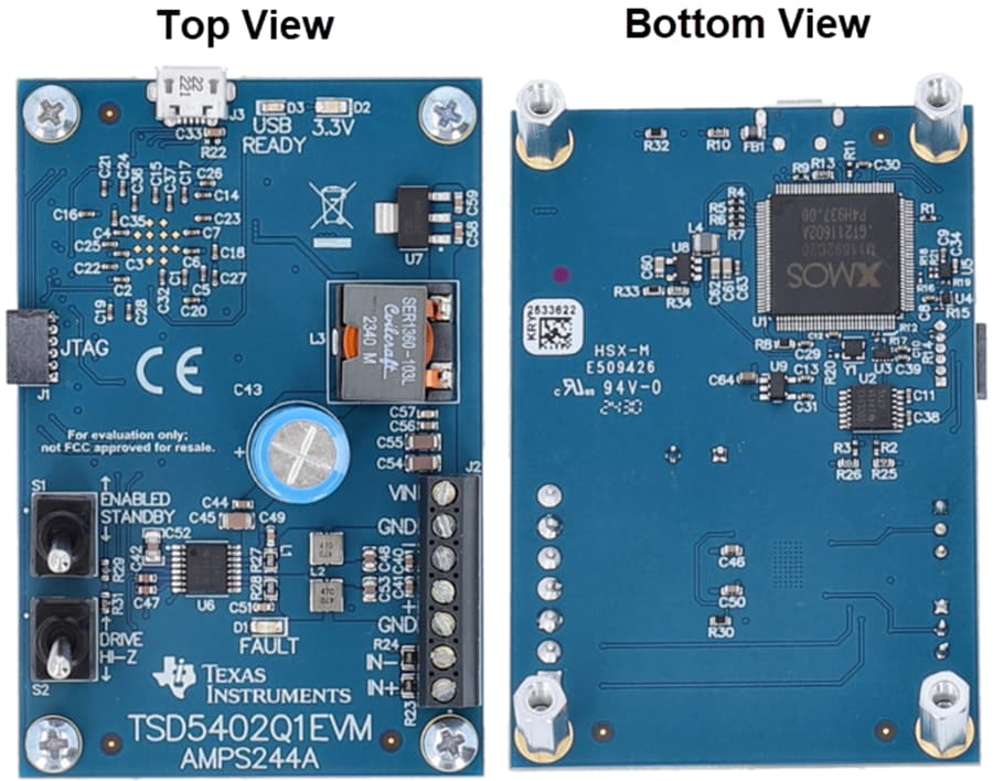 Mechanical Drawing - Texas Instruments TSD5402Q1EVM Amplifier Evaluation Module