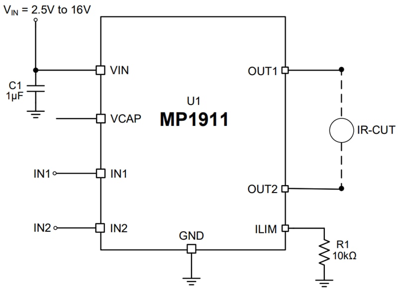 Block Diagram - Monolithic Power Systems (MPS) MP1911 H-Bridge Gate Drivers