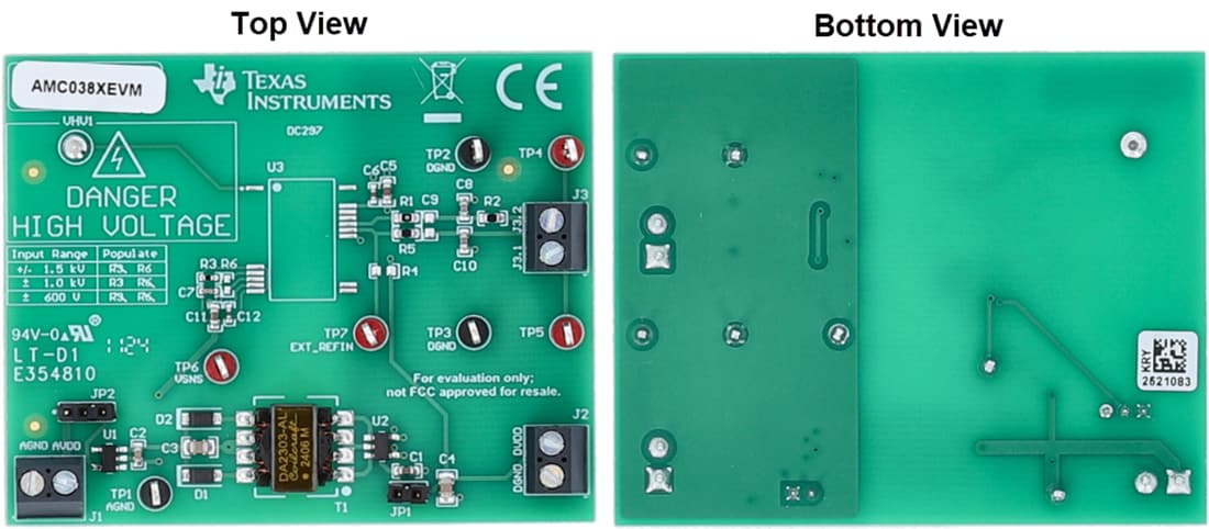 Mechanical Drawing - Texas Instruments AMC038XEVM Evaluation Module (EVM)