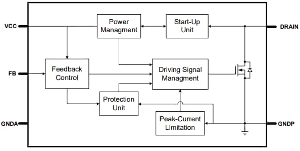 Block Diagram - Monolithic Power Systems (MPS) MP175L 700V Primary-Side Regulators