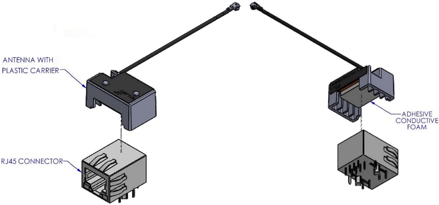 Mechanical Drawing - Taoglas FXM100.07.0060C Wi-Fi 2.4/5.8/7.125GHz Antenna