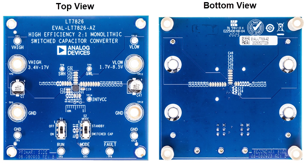 Mechanical Drawing - Analog Devices Inc. EVAL-LT7826-AZ Evaluation Board