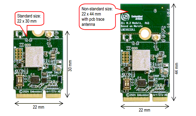 Location Circuit - Embedded Artists EAR00500 Dual Wi-Fi®/BLUETOOTH® 2LL M.2 Module