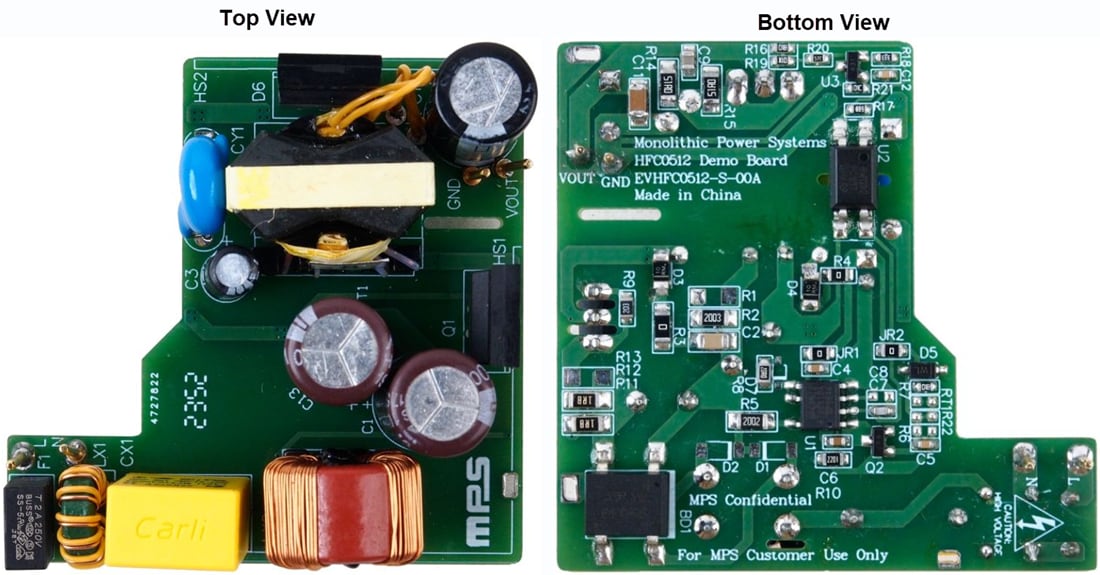 Mechanical Drawing - Monolithic Power Systems (MPS) EVHFC0512-S-00A Controller Evaluation Board