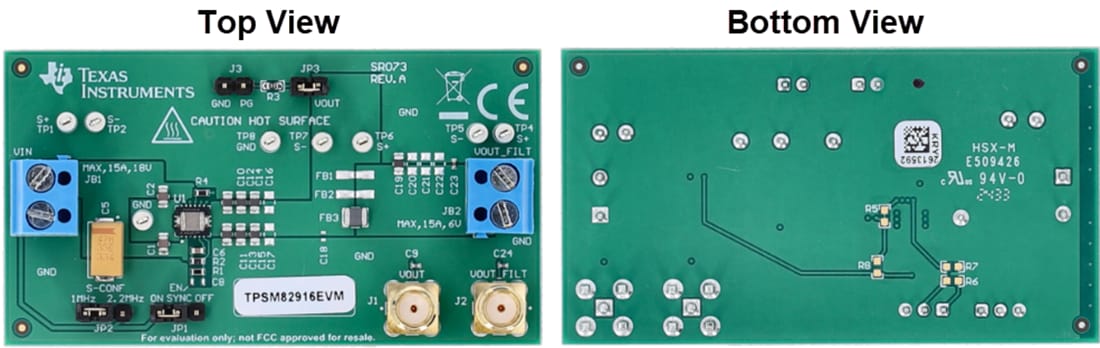 Mechanical Drawing - Texas Instruments TPSM82916EVM Evaluation Module (EVM)